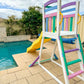 Pool Slide 2.2m with Wooden Frame - Choose your colour slide