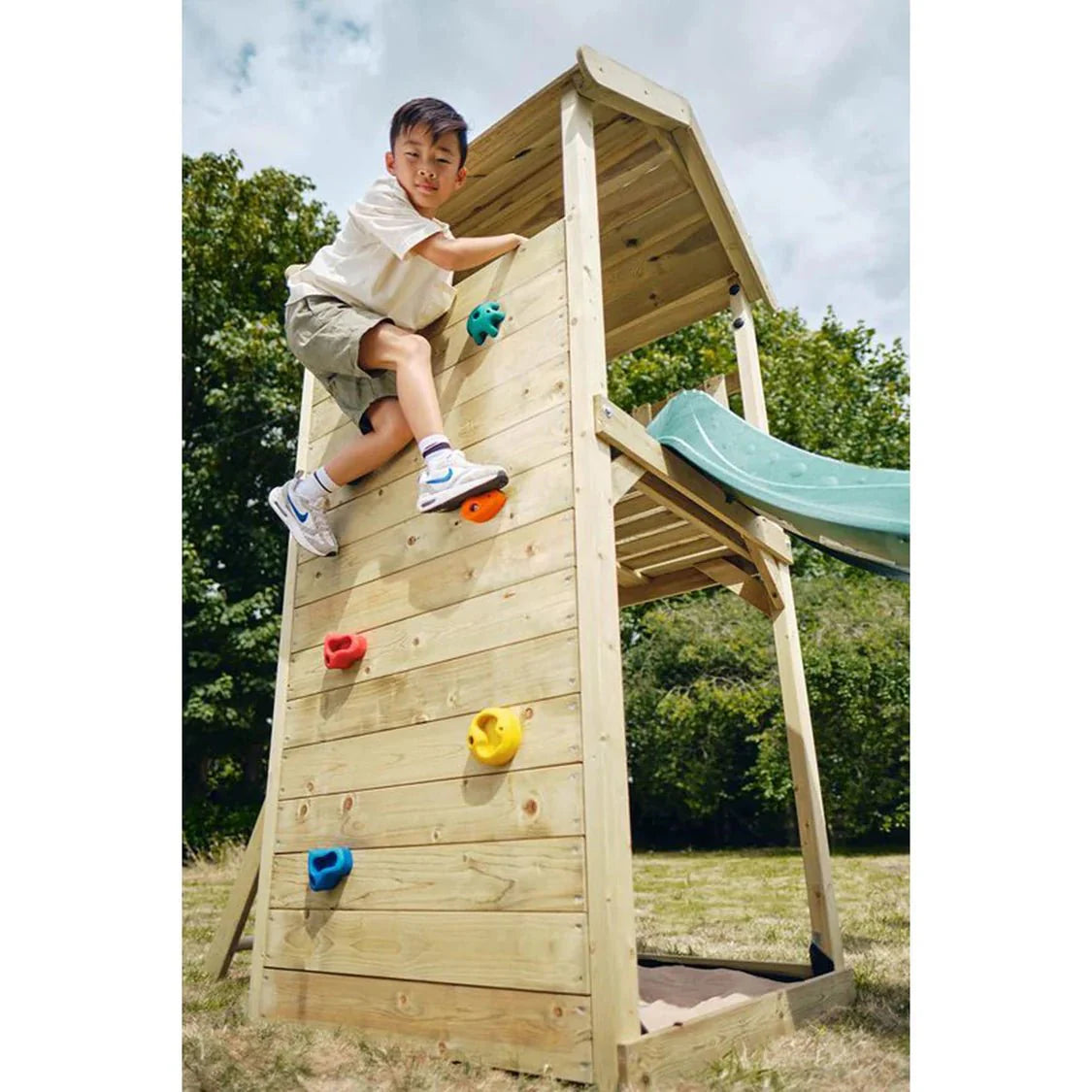 Plum® Lookout Tower Colour Pop Play Centre with Swings & Monkey Bars