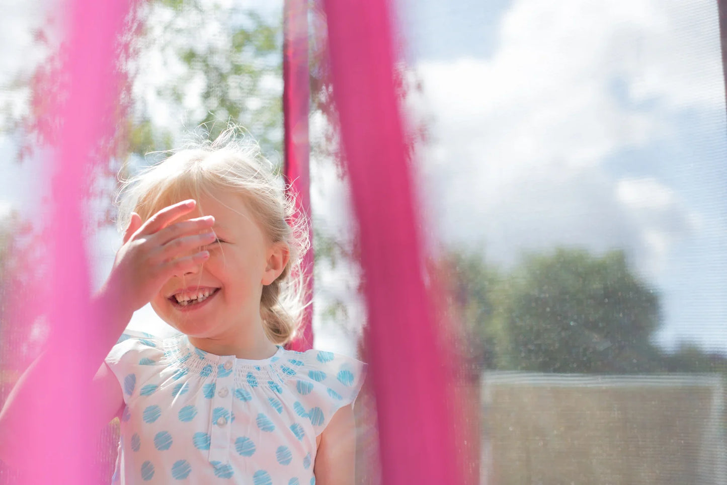 Plum 4ft Junior Springsafe Trampoline & Enclosure - Pink