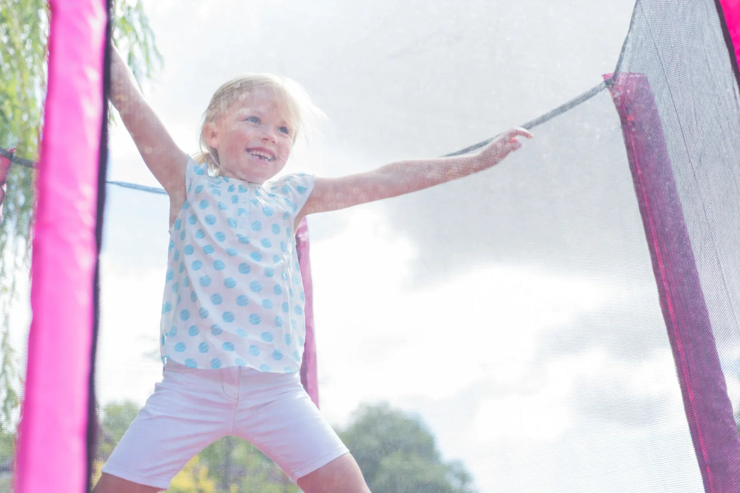 Plum 4ft Junior Springsafe Trampoline & Enclosure - Pink