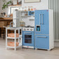 Penne Pantry Wooden Corner Kitchen with Fridge – Berry Blue