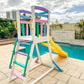 Pool Slide 2.2m with Wooden Frame - Choose your colour slide