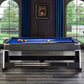 ActiveGo AirShot 4-IN-1 Velvet Cloth Pool Table and Air Hockey Table with Table Tennis and Desktop, Ball and Air Puck Return System and Easy-Flip Design, Full Air Hockey, Billiards Balls and Cues and Table Tennis Bats and Balls Included
