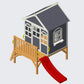 Deposit - Happy Shack Elevated WITH RED SLIDE ($1299)