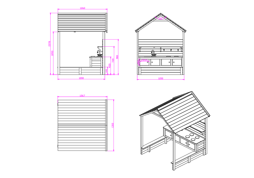 Deposit - Country Shack with Mud Kitchen ($1599)