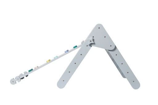 Foldable Pikler Triangle with Climbing Ramp - Grey or Pastel