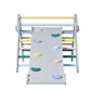 Foldable Pikler Triangle with Climbing Ramp - Grey or Pastel