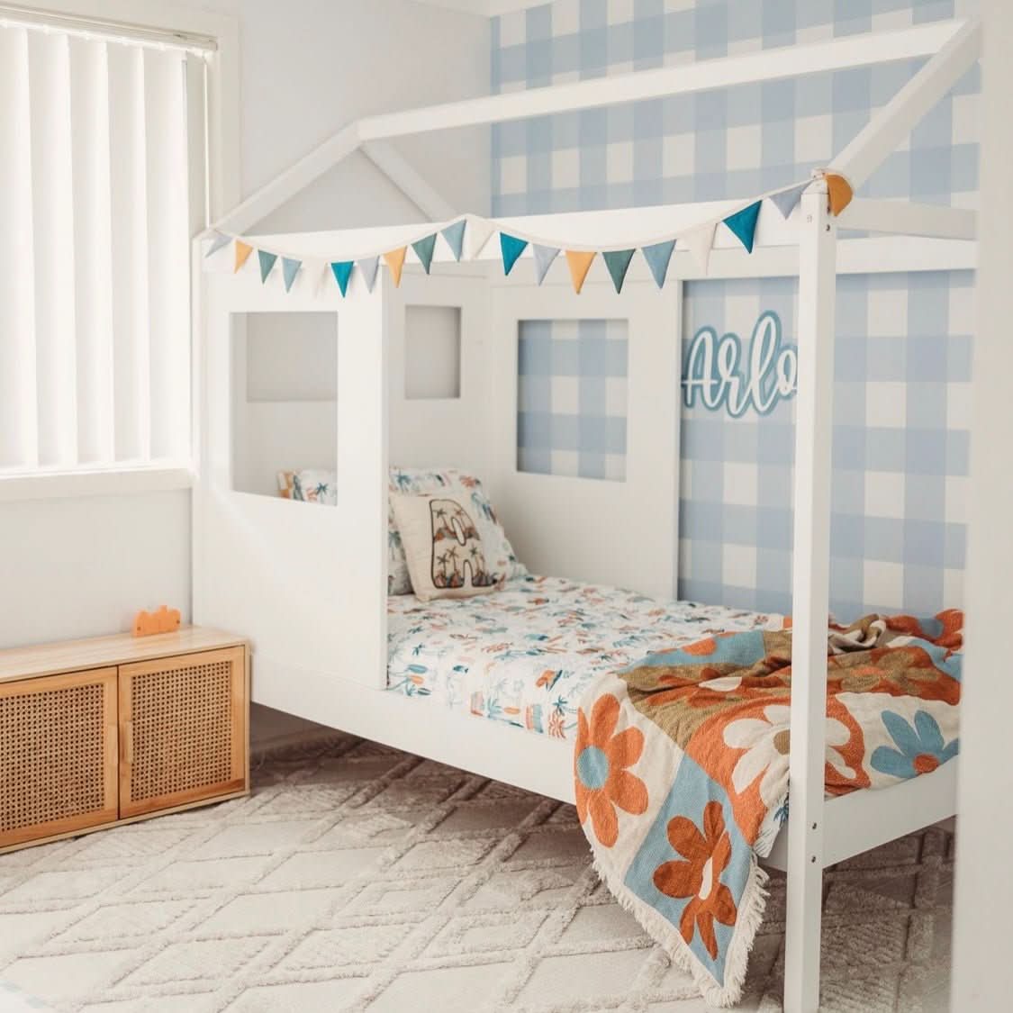 SLEEPY TIME KIDS House Bed with Trundle -  King Single