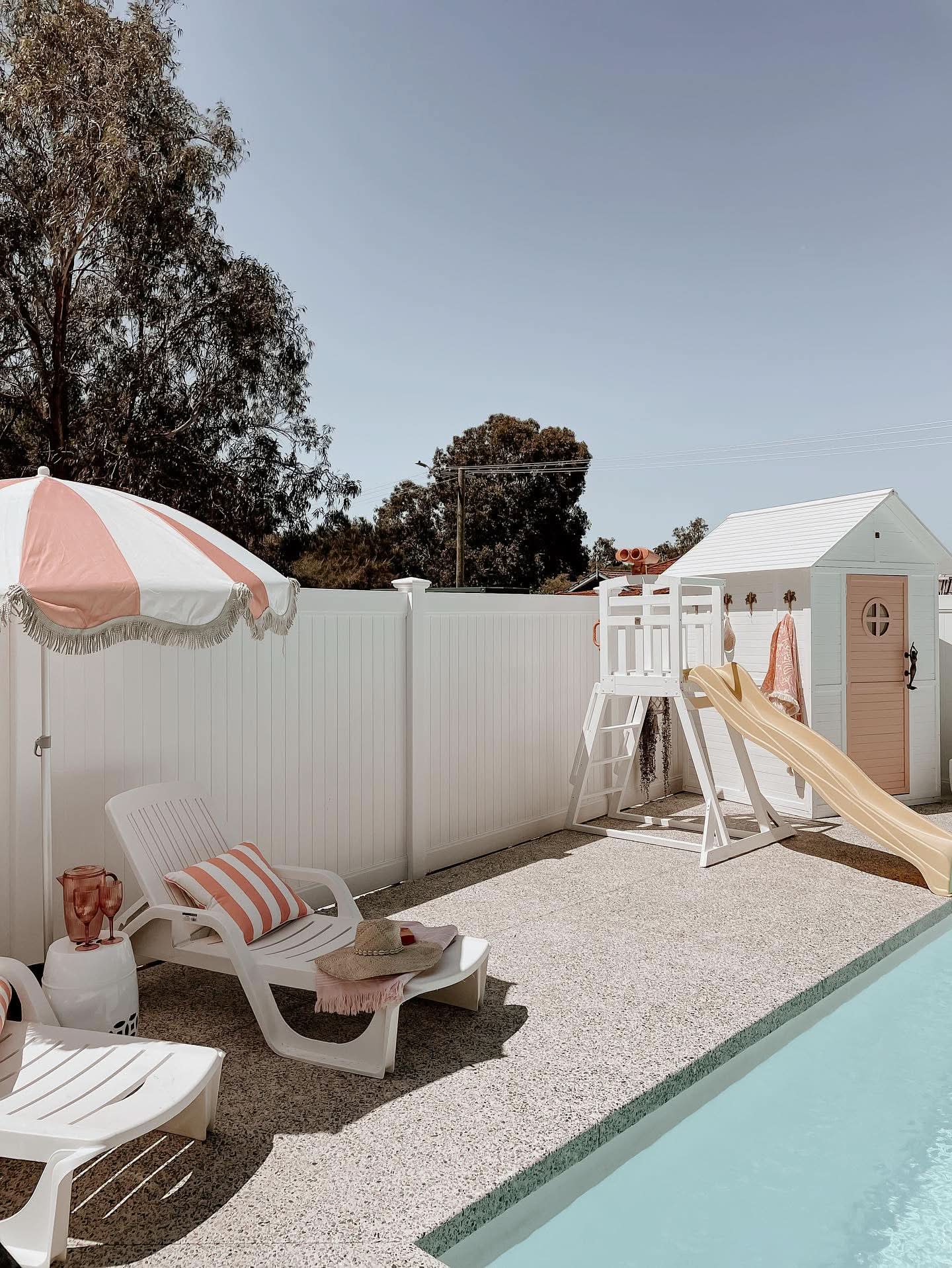 Pool House + Pool Slide Package