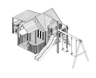 Deposit - Jolly Shack with Mud Kitchen & Swing Set ($3457)