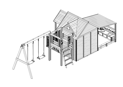 Deposit - Jolly Shack with Mud Kitchen & Swing Set ($3457)