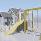 Jolly Shack Cubby House with Mud Kitchen & Swing Set