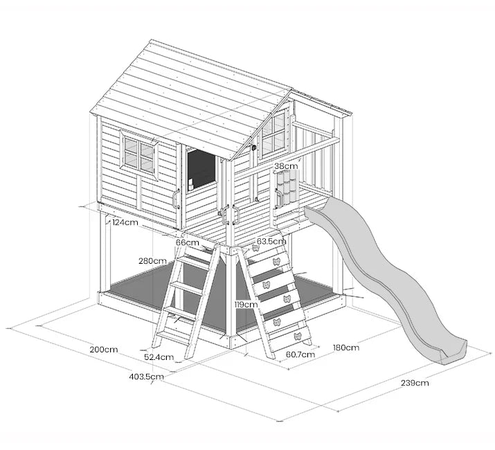 Lifespan Kids Warrigal Cubby House - Blue Slide