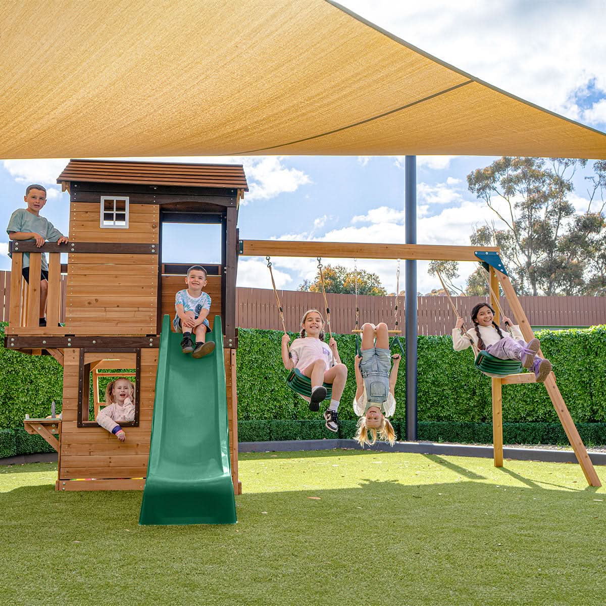 Lifespan Kids Darlington Play Centre Set with 2.2m Green Slide