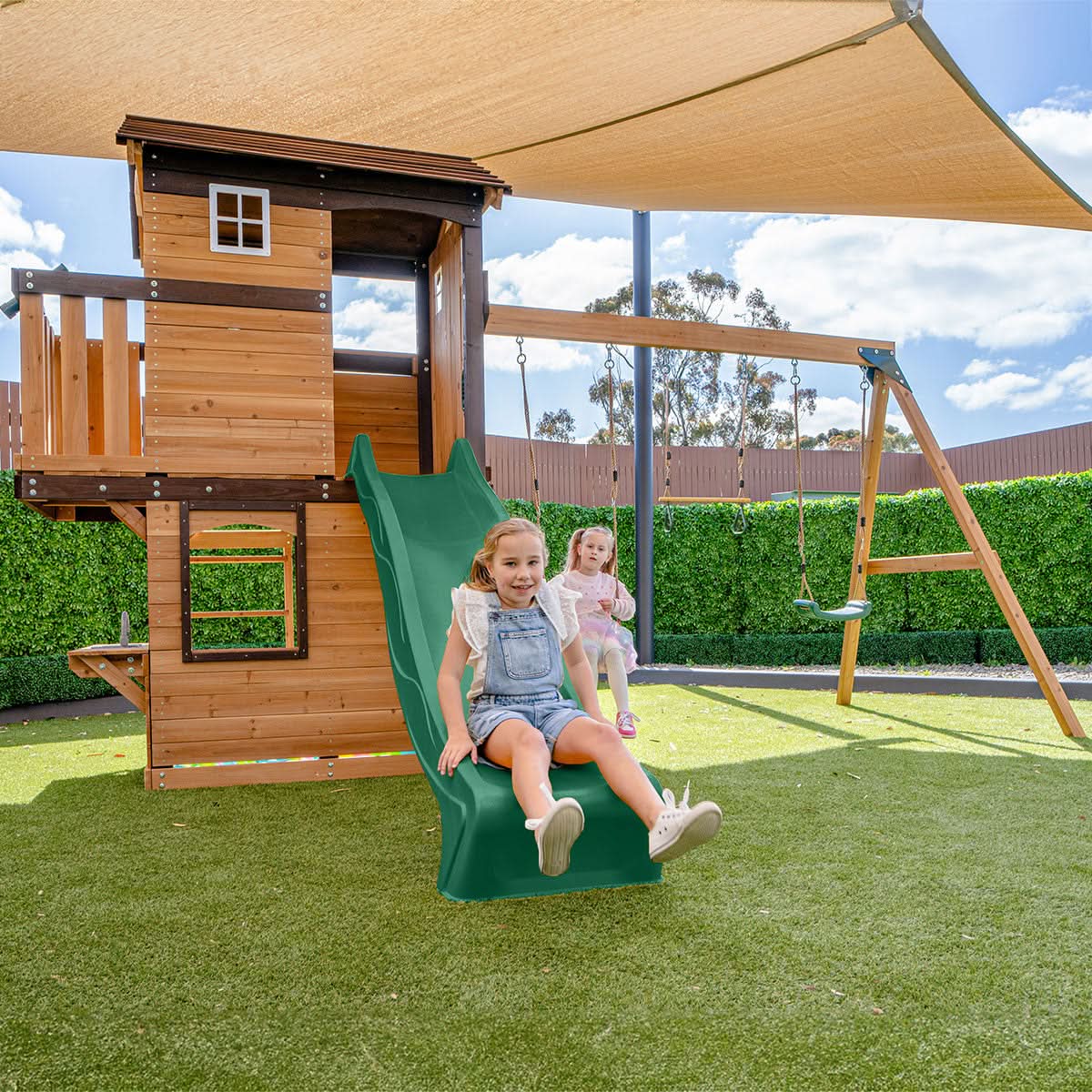 Lifespan Kids Darlington Play Centre Set with 2.2m Green Slide