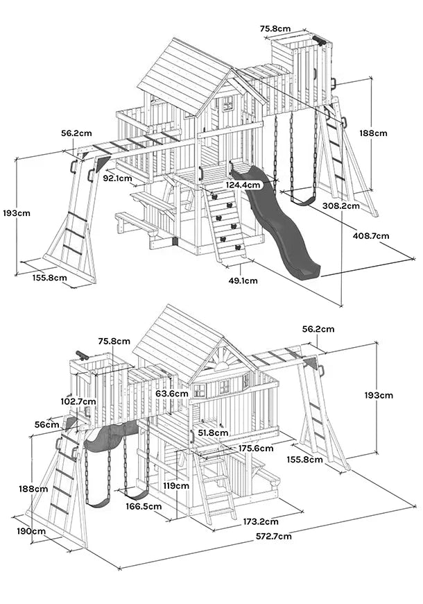 Lifespan Kids Kensington Play Centre Set with 2.2m Green Slide