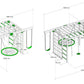 Lifespan Kids Orangutan Climbing Cube Jungle Gym Play Centre + Green Slide