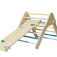 Foldable Pikler Triangle with Climbing Ramp - Grey or Pastel