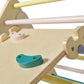 Foldable Pikler Triangle with Climbing Ramp - Grey or Pastel