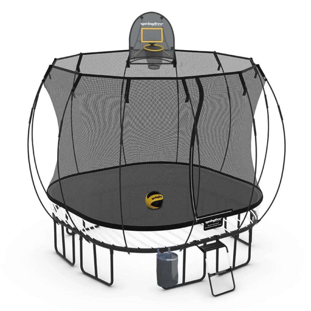 Springfree Medium Square Trampoline - Sports Bundle