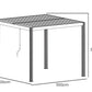 Yardtopia Elmont 3m x 3m Aluminium Adjustable Louvre Pergola