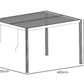 Yardtopia Elmont 3m x 4m Aluminium Adjustable Louvre Pergola