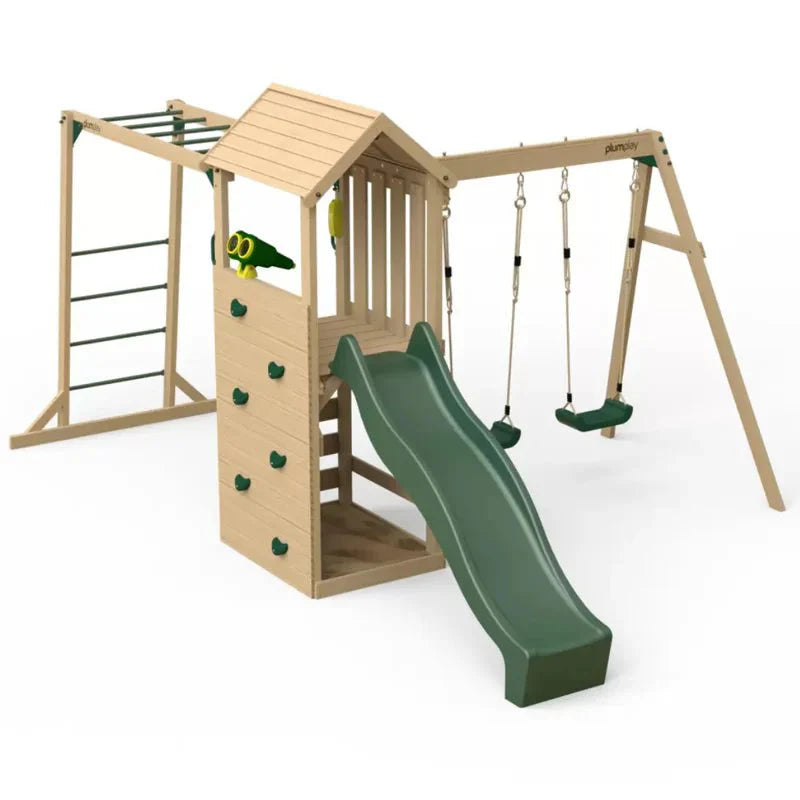 Plum® Lookout Tower Colour Pop Play Centre with Swings & Monkey Bars